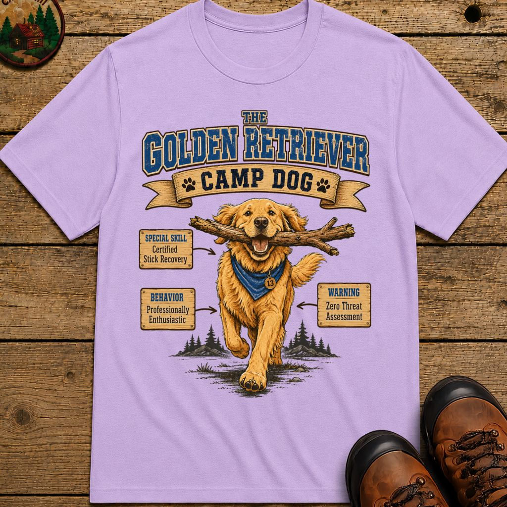 Golden Retriever Camp Dog - Certified Stick Recovery Shirt