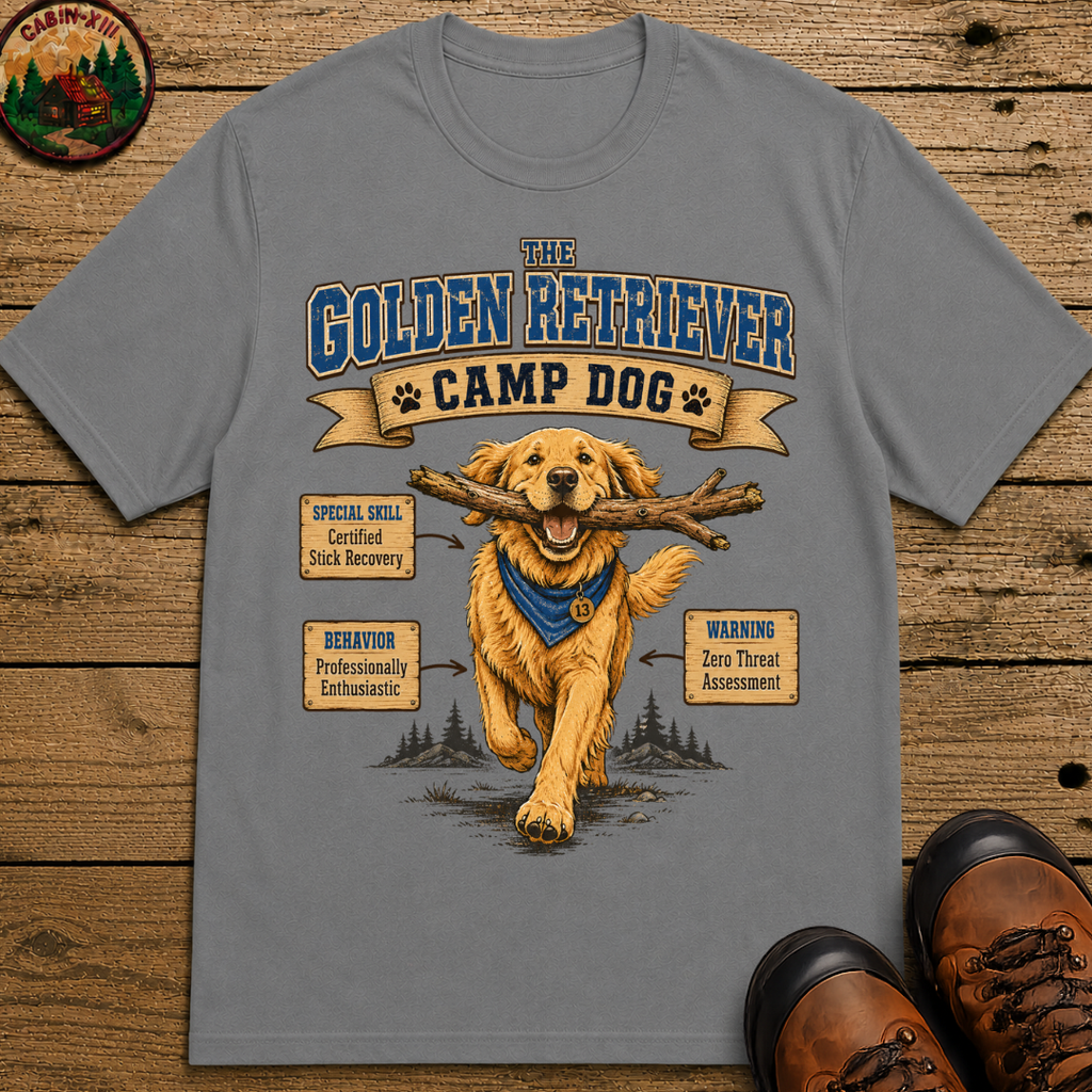 Golden Retriever Camp Dog - Certified Stick Recovery Shirt