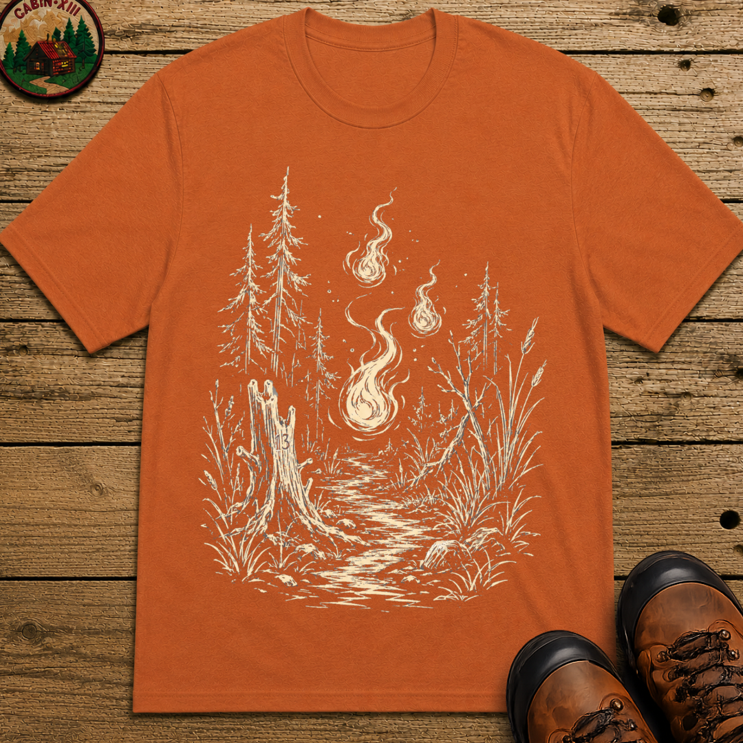 Will O The Wisp Forest Path Shirt — Vintage Outdoor Folklore Tee