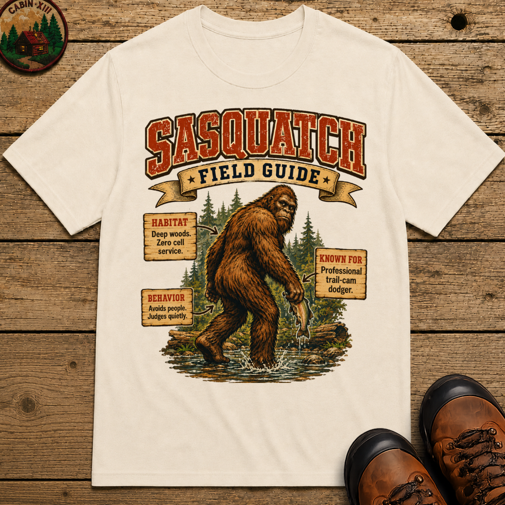 Sasquatch Field Guide - Avoids People Judges Quietly Shirt