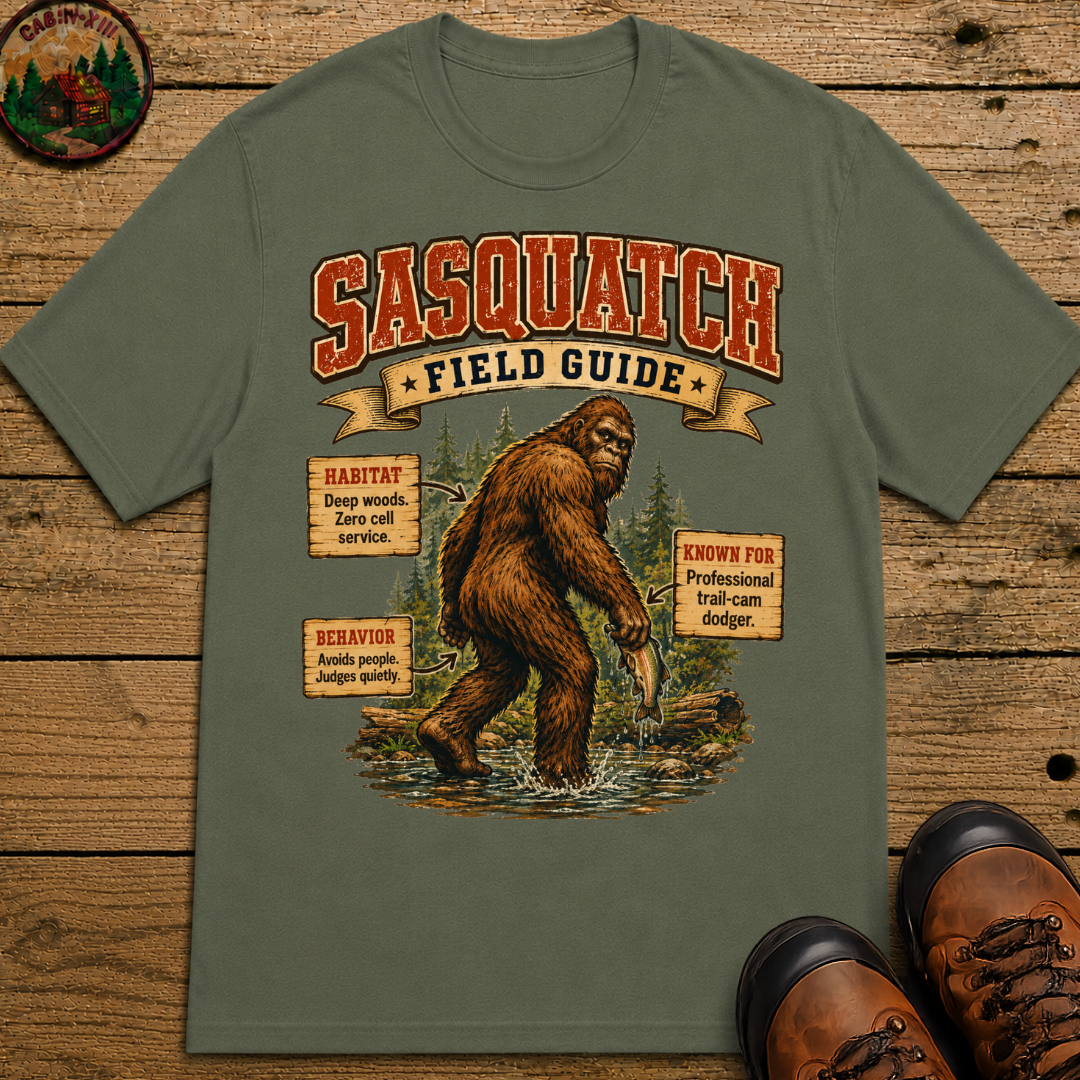 Sasquatch Field Guide - Avoids People Judges Quietly Shirt