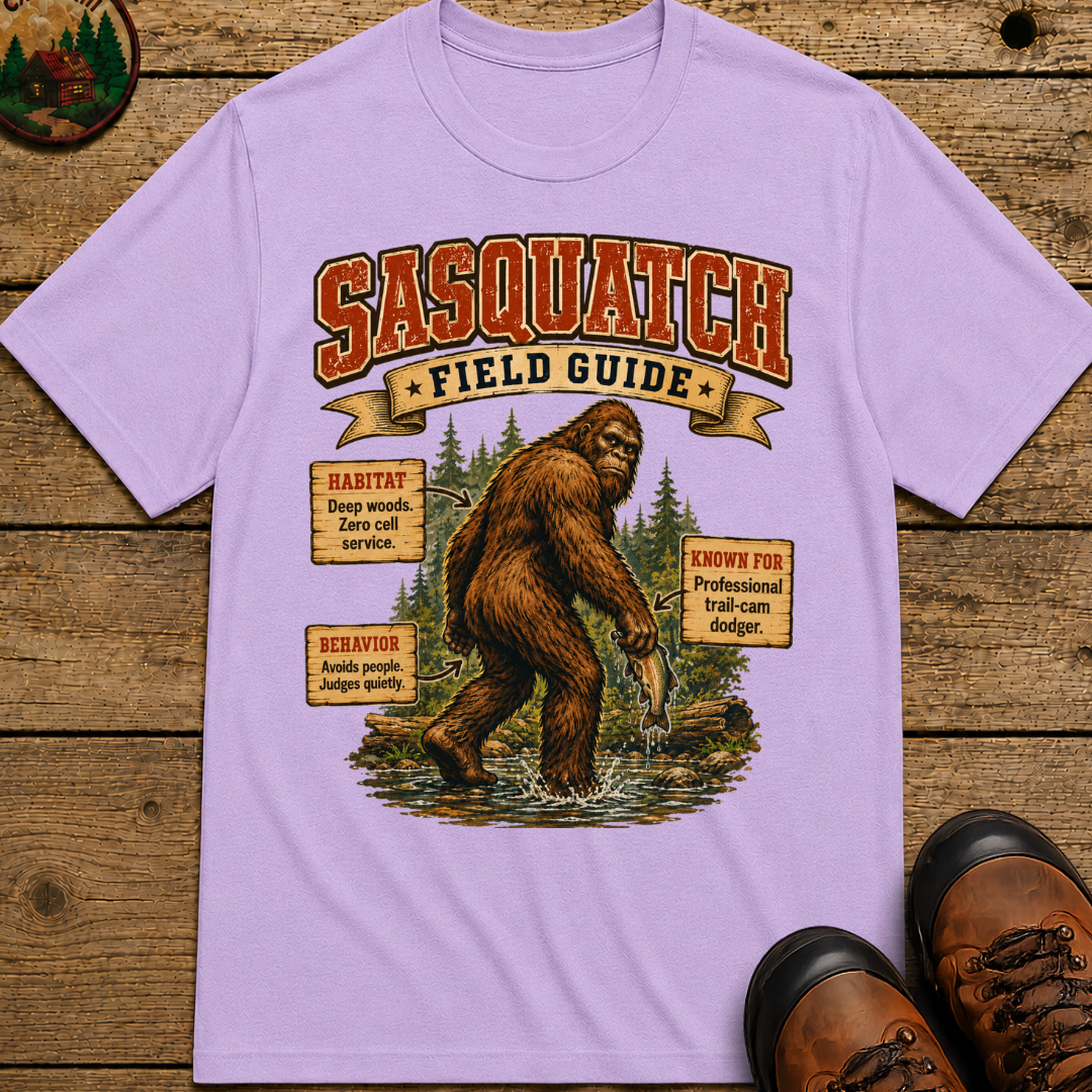 Sasquatch Field Guide - Avoids People Judges Quietly Shirt