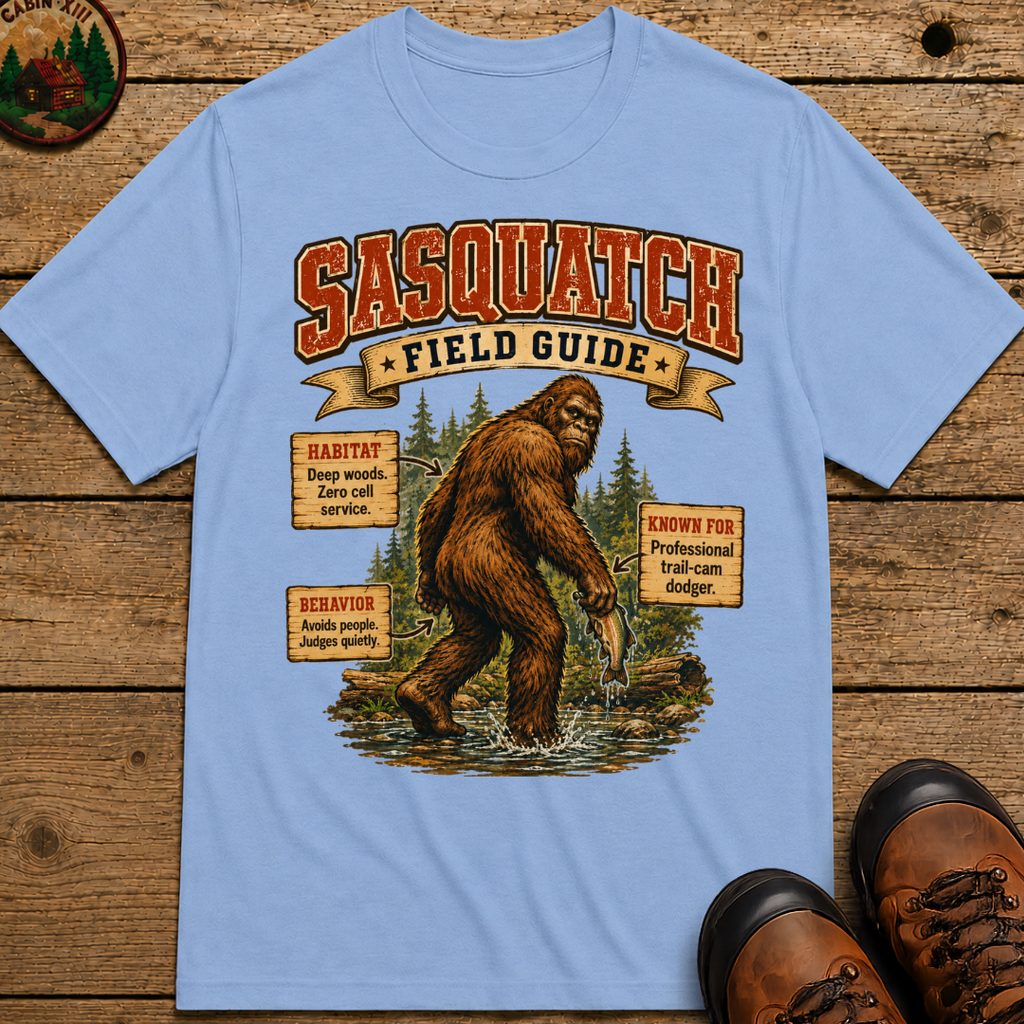 Sasquatch Field Guide - Avoids People Judges Quietly Shirt