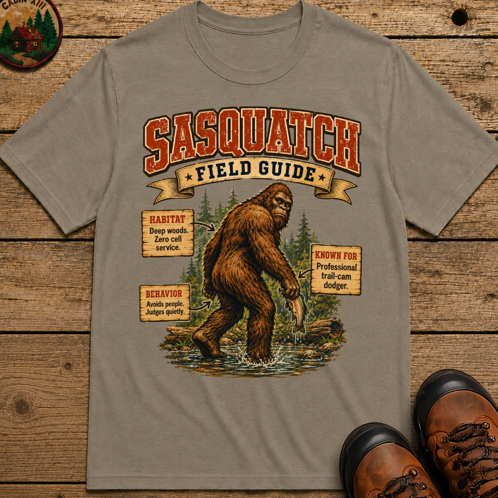 Sasquatch Field Guide - Avoids People Judges Quietly Shirt