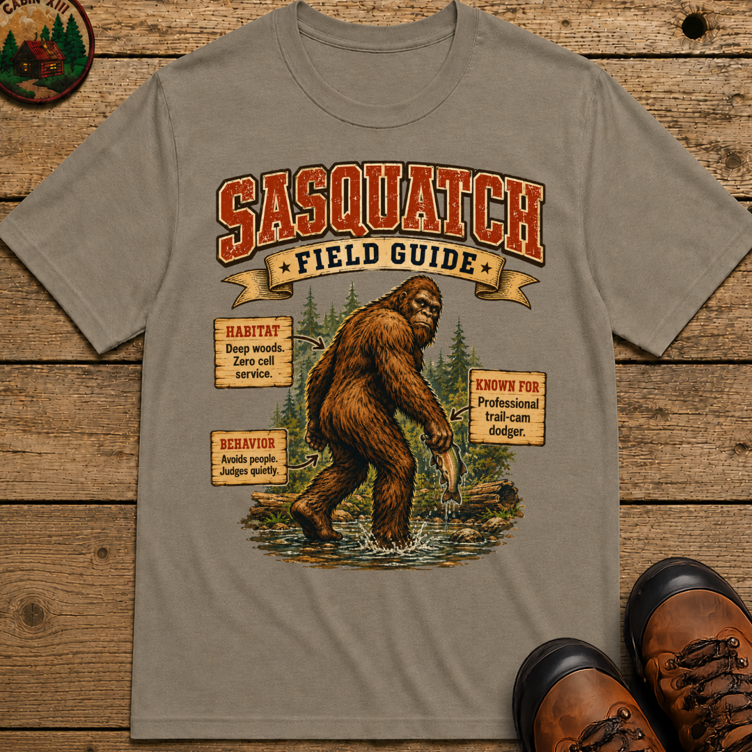 Sasquatch Field Guide - Avoids People Judges Quietly Shirt