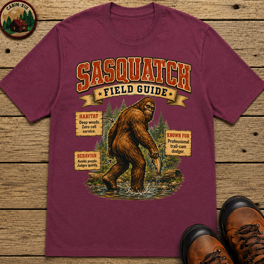 Sasquatch Field Guide - Avoids People Judges Quietly Shirt