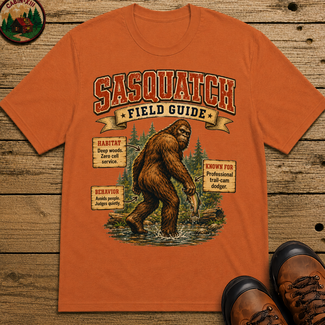 Sasquatch Field Guide - Avoids People Judges Quietly Shirt