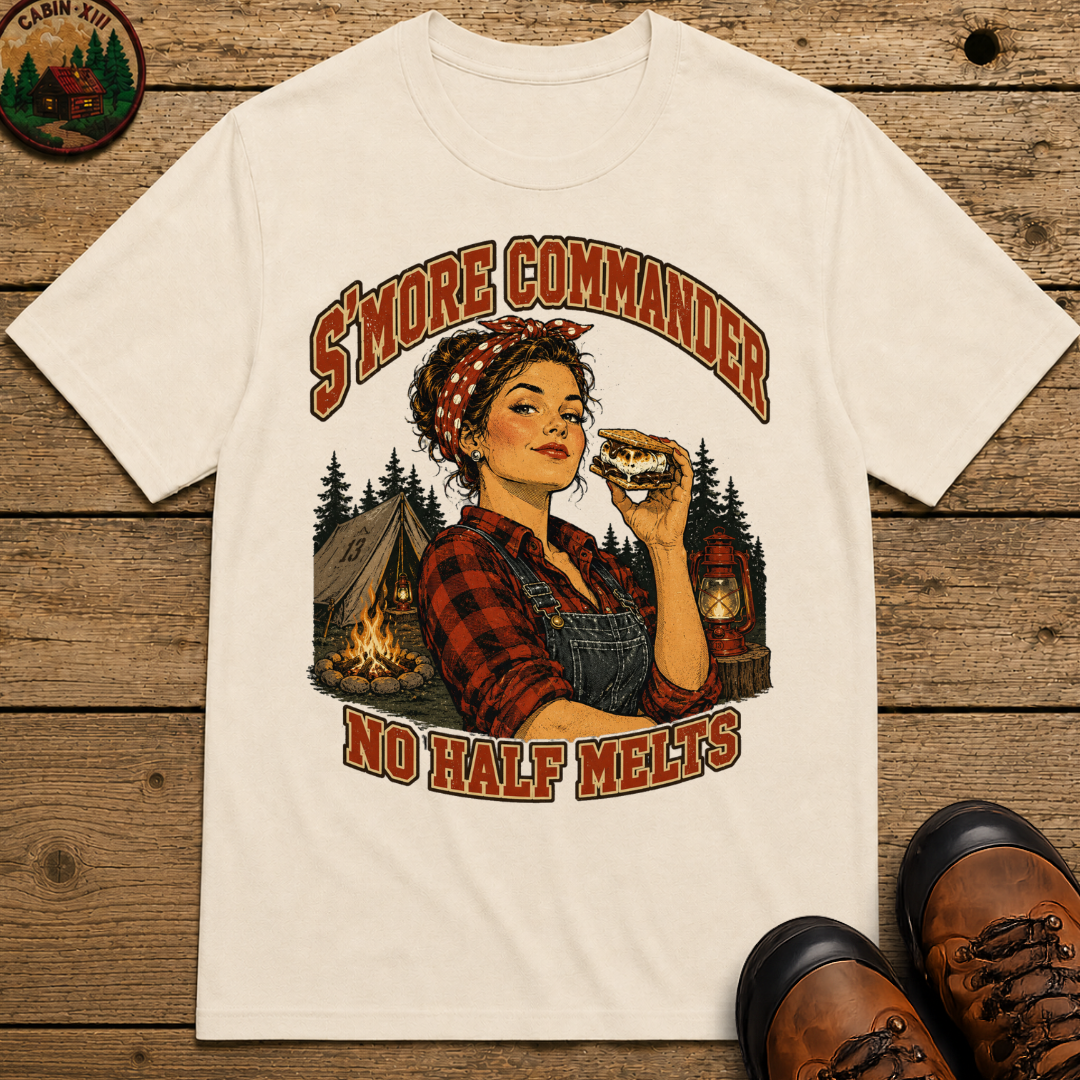 S'more Commander No Half Melts Funny Camping Shirt