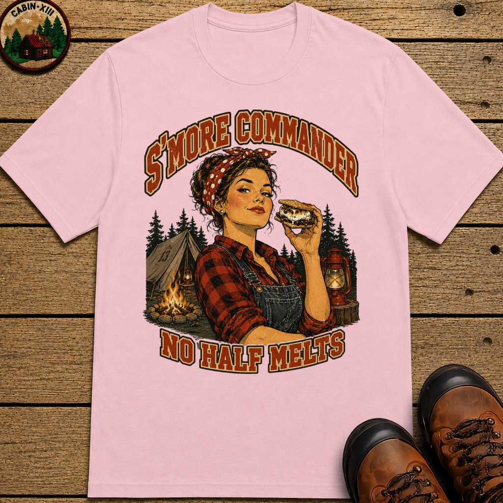 S'more Commander No Half Melts Funny Camping Shirt