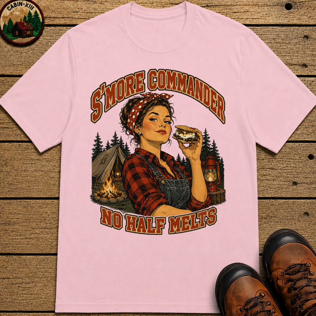 S'more Commander No Half Melts Funny Camping Shirt