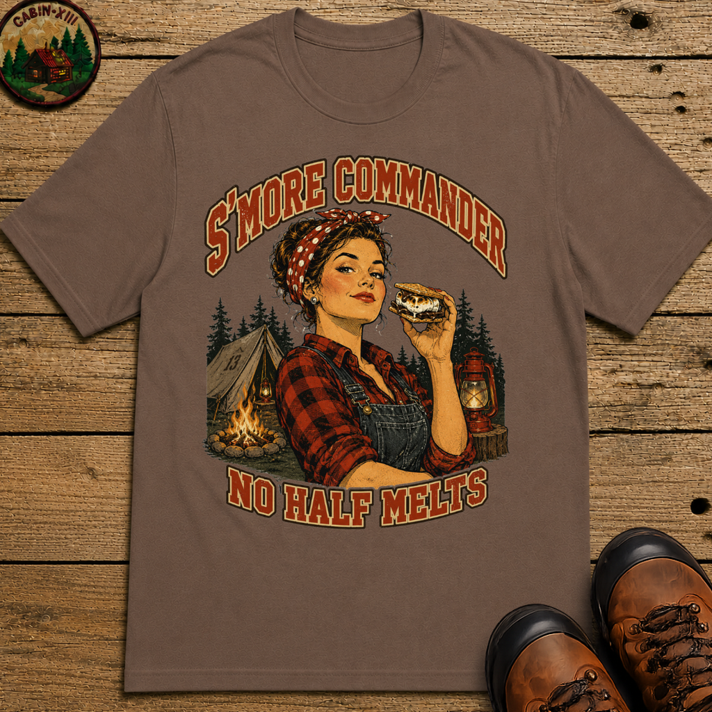 S'more Commander No Half Melts Funny Camping Shirt
