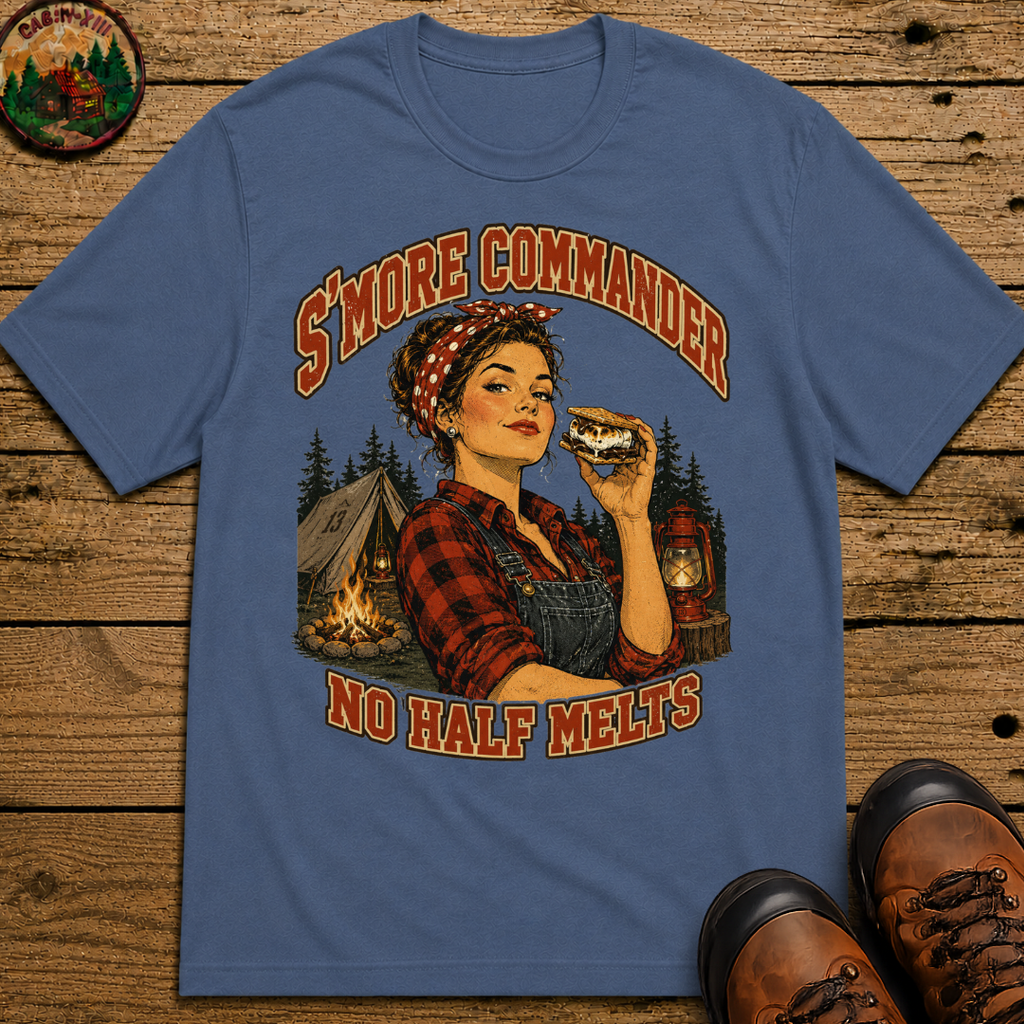 S'more Commander No Half Melts Funny Camping Shirt