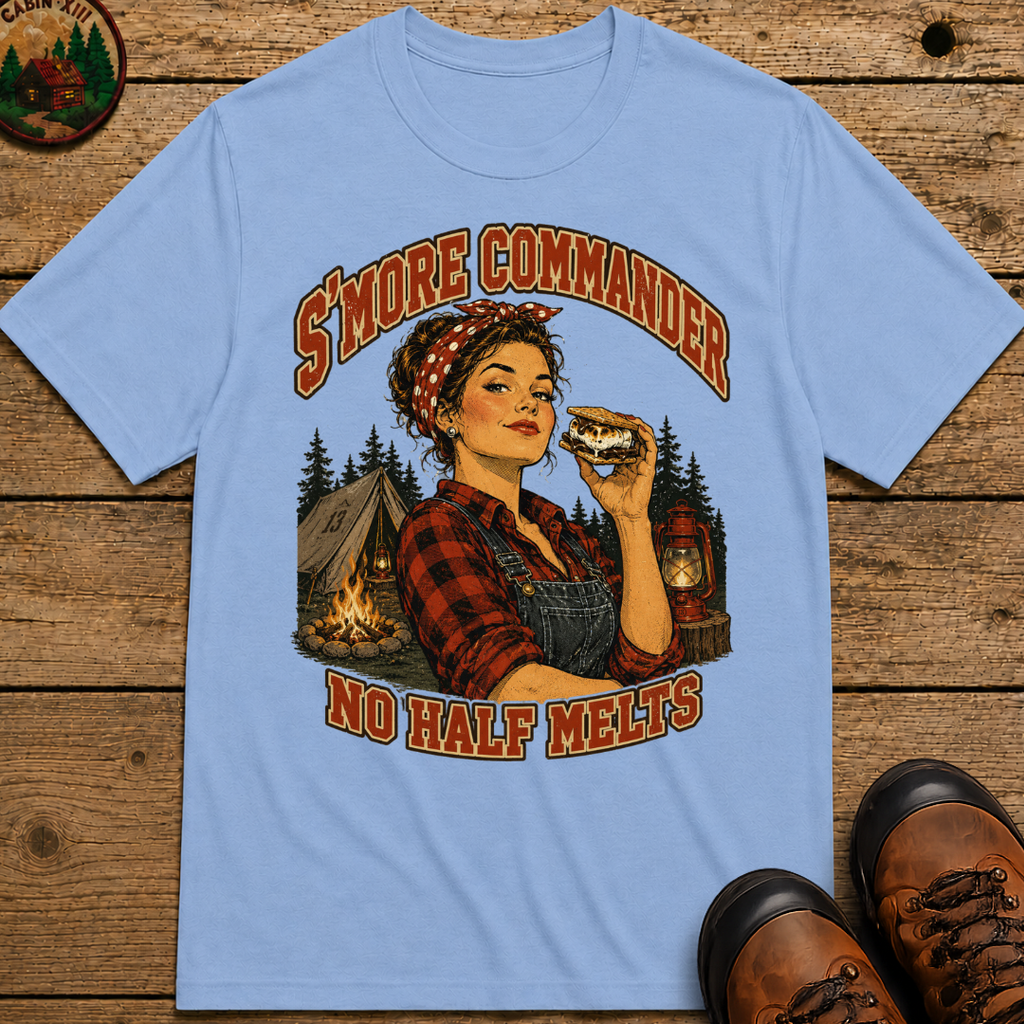 S'more Commander No Half Melts Funny Camping Shirt