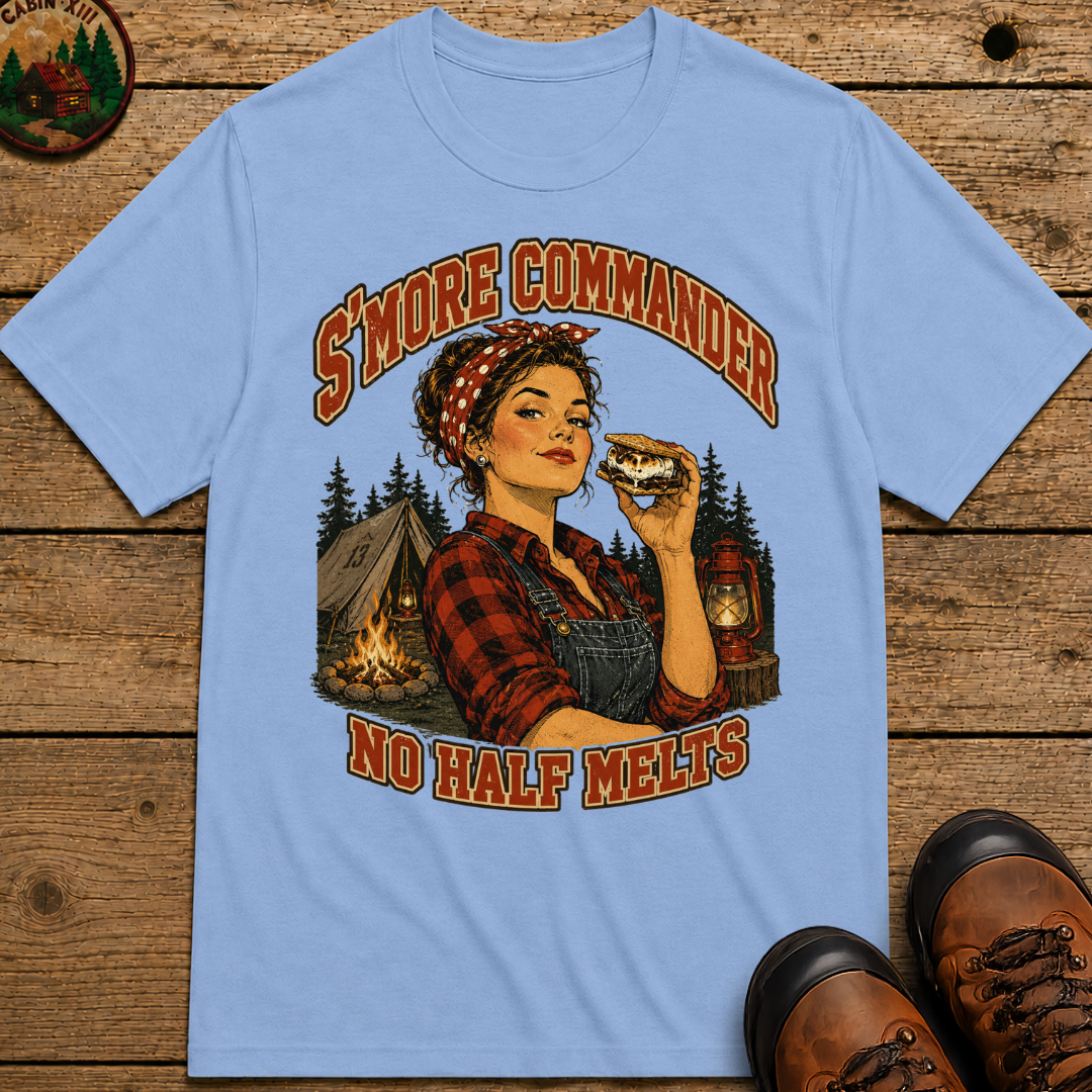 S'more Commander No Half Melts Funny Camping Shirt