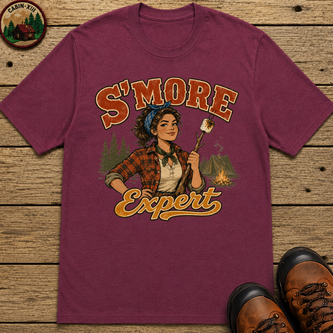 S'more Expert Funny Camping Shirt — Vintage Campfire Women's Tee