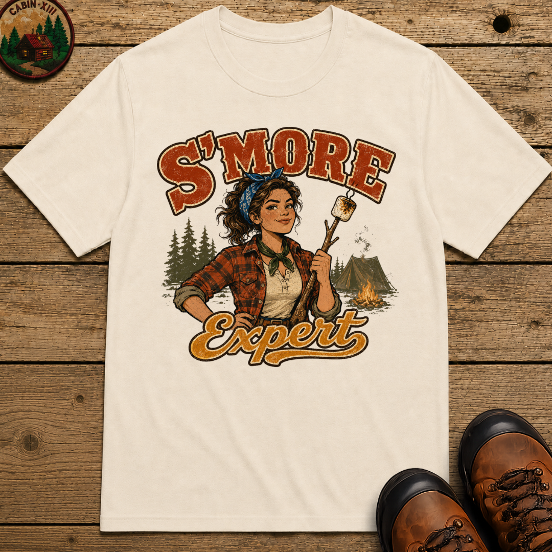 S'more Expert Funny Camping Shirt — Vintage Campfire Women's Tee