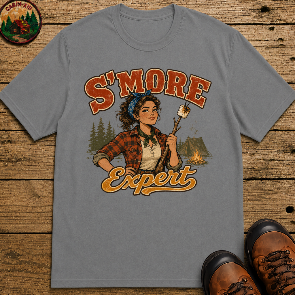 S'more Expert Funny Camping Shirt — Vintage Campfire Women's Tee