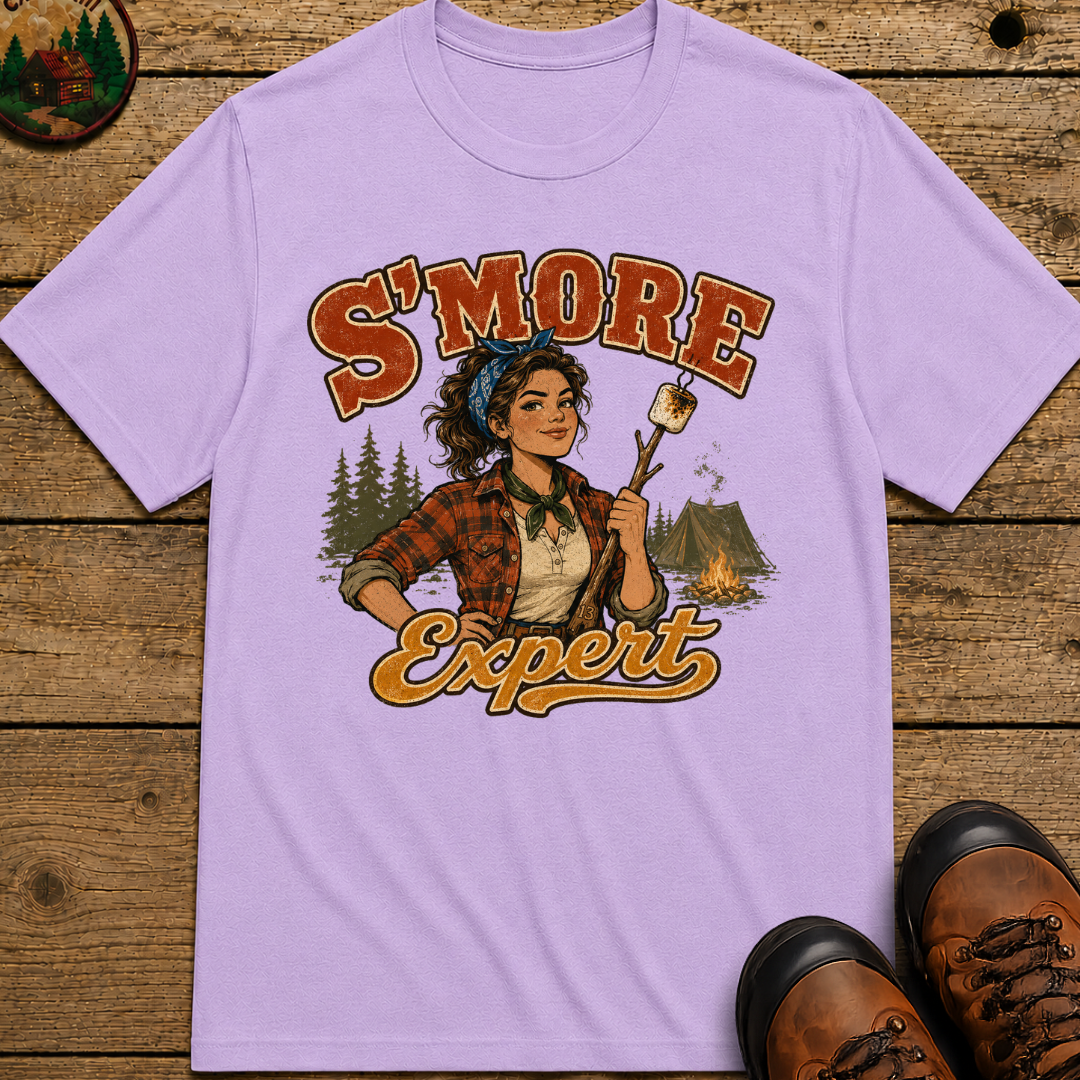 S'more Expert Funny Camping Shirt — Vintage Campfire Women's Tee