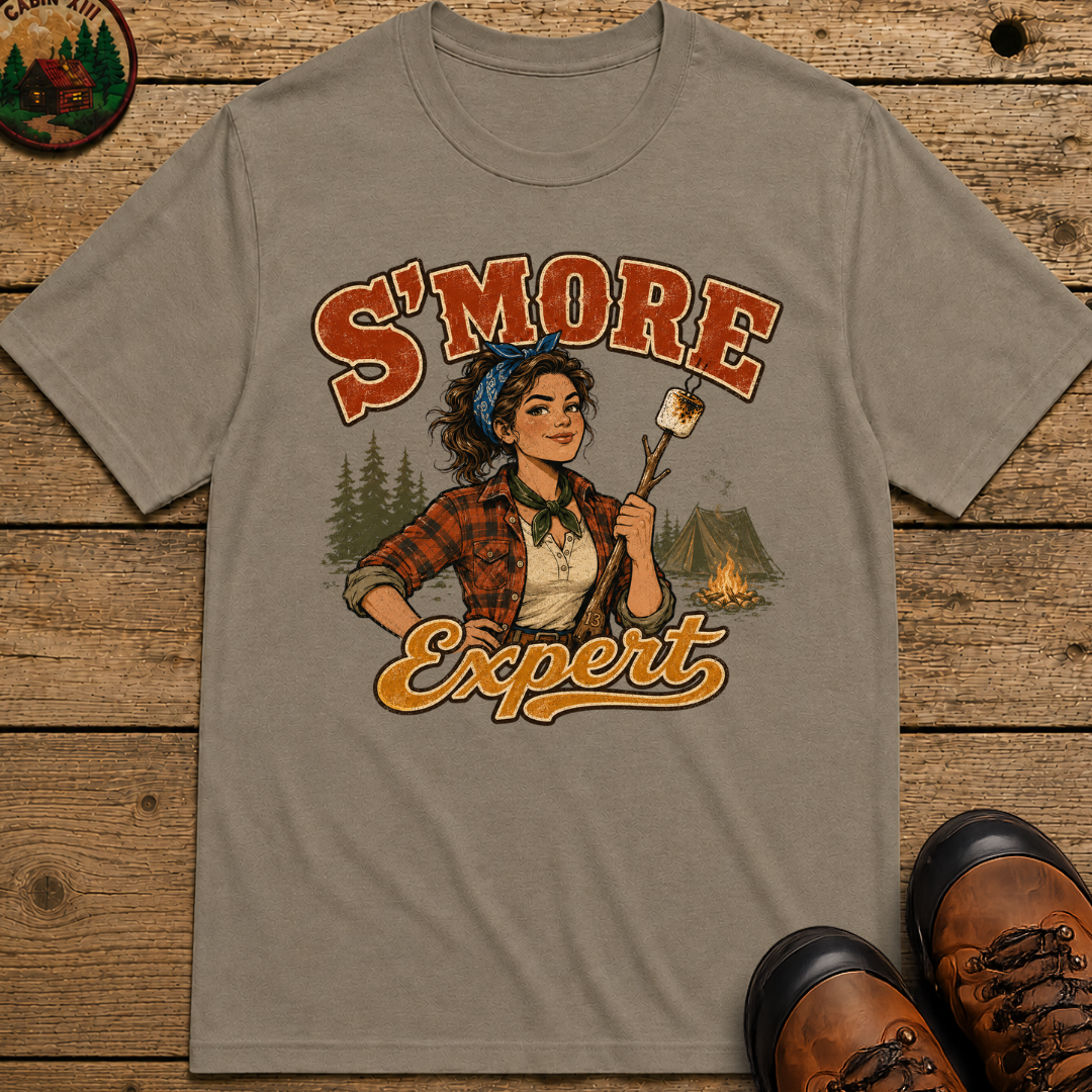 S'more Expert Funny Camping Shirt — Vintage Campfire Women's Tee