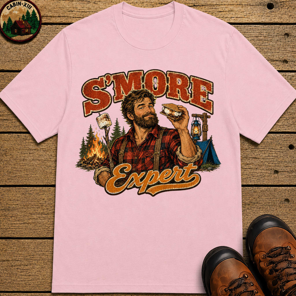S'more Expert Funny Camping Shirt — Vintage Campfire Men's Tee