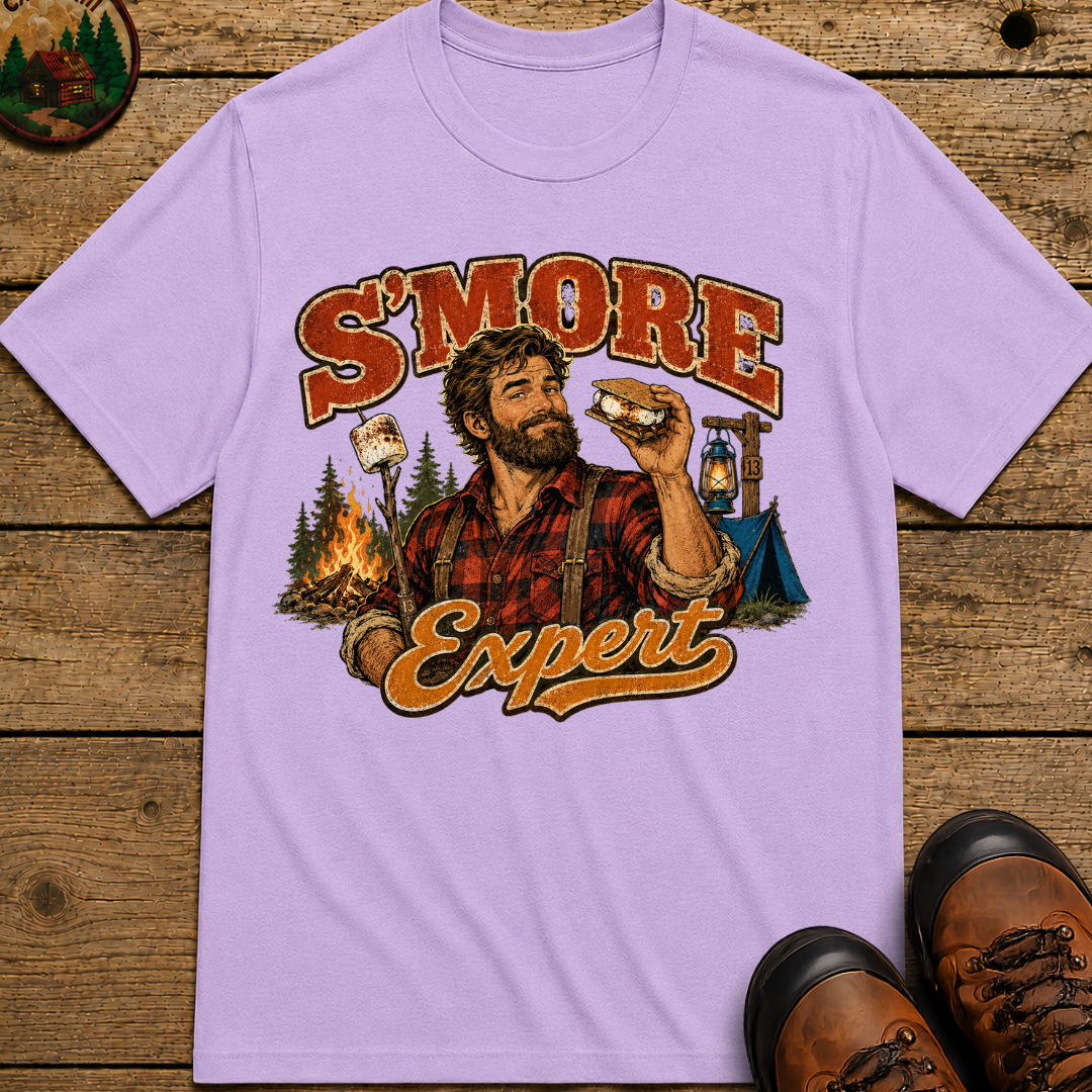 S'more Expert Funny Camping Shirt — Vintage Campfire Men's Tee