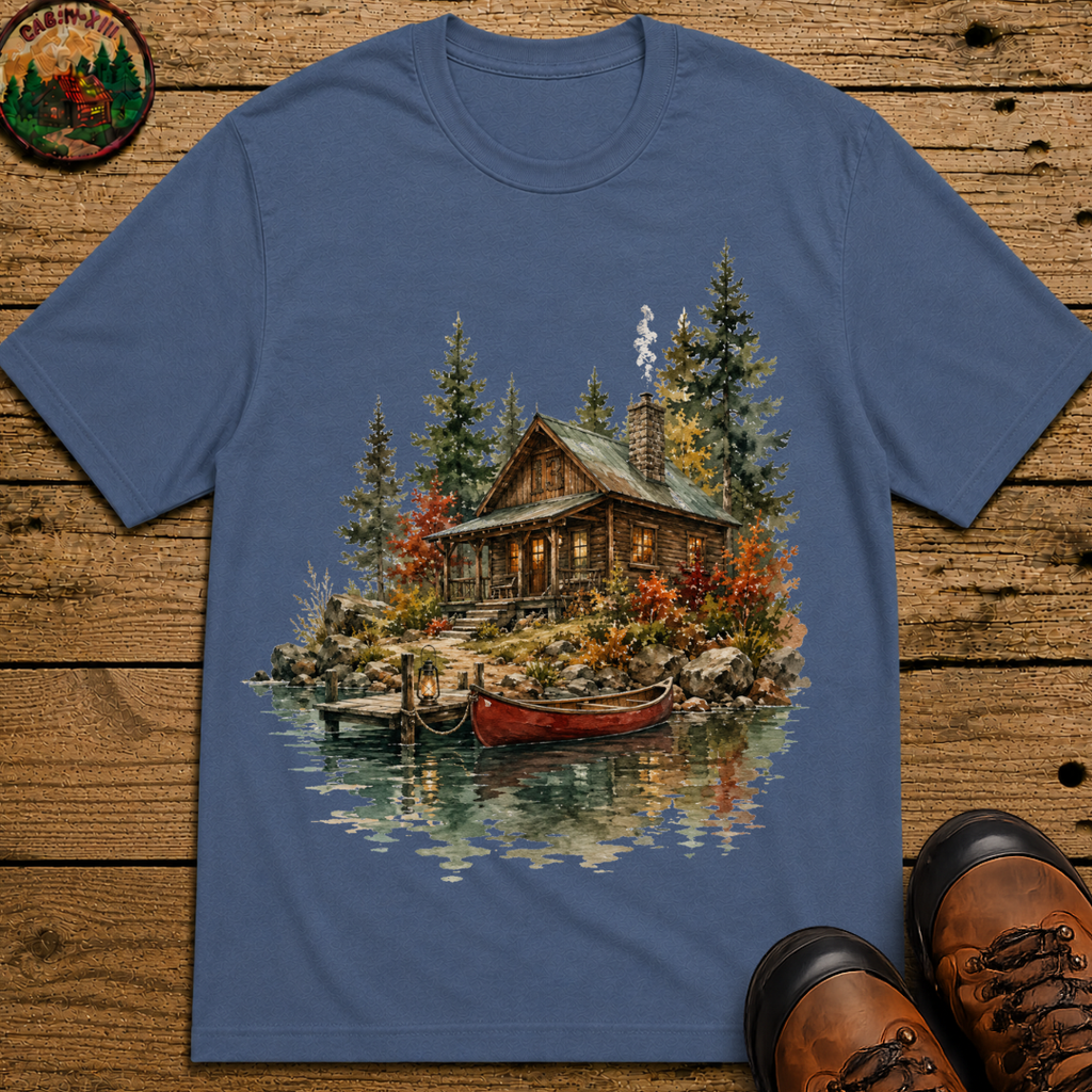 Lake Cabin (Watercolor) T-Shirt