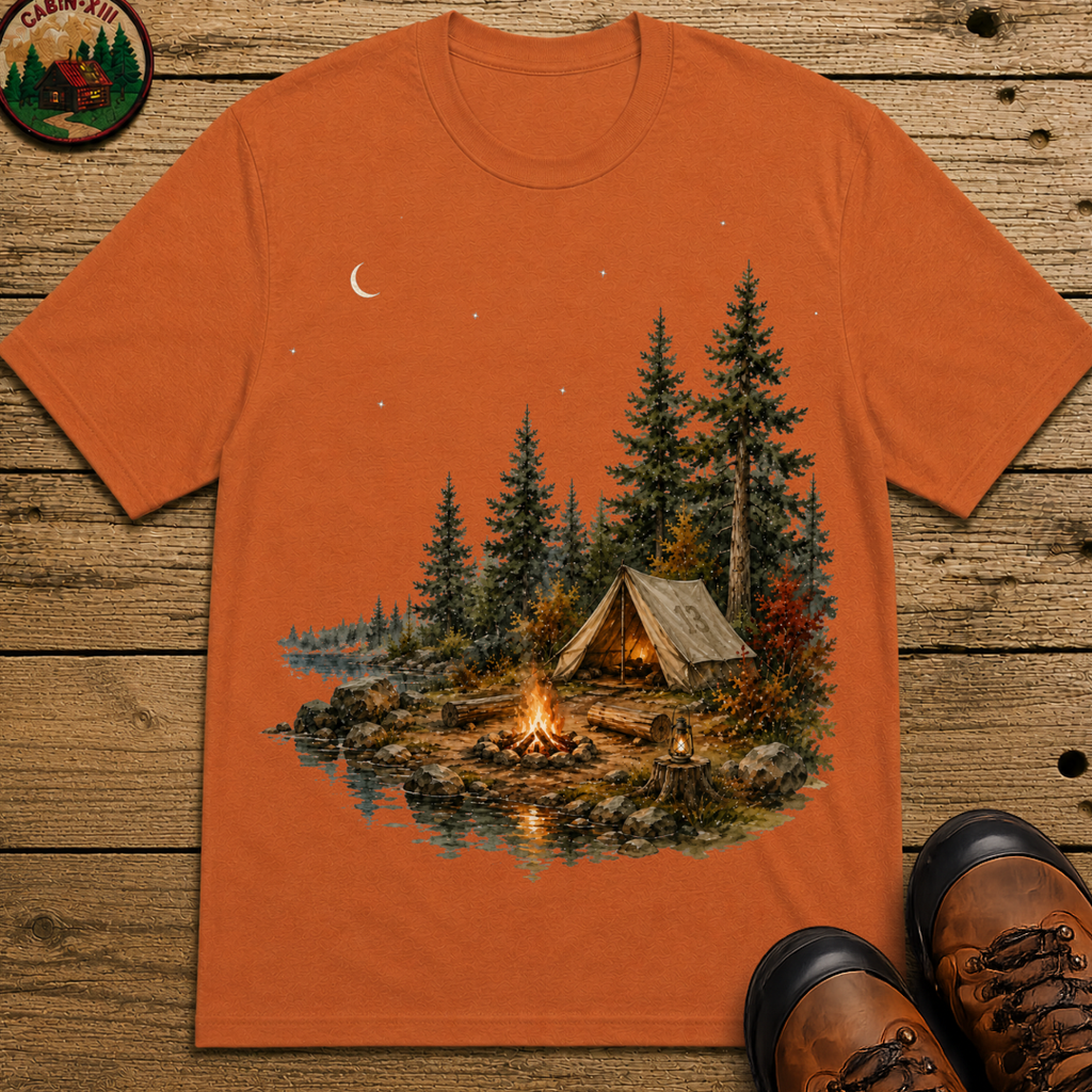 Lakeside Campsite (Watercolor) T-Shirt