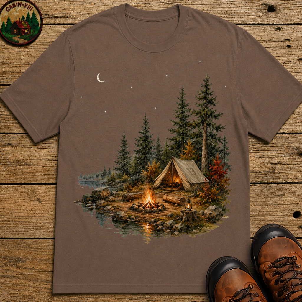 Lakeside Campsite (Watercolor) T-Shirt