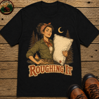 Roughing It Pinup Funny Camping Shirt — Vintage Outdoor Women's Tee