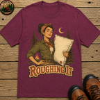 Roughing It Pinup Funny Camping Shirt — Vintage Outdoor Women's Tee