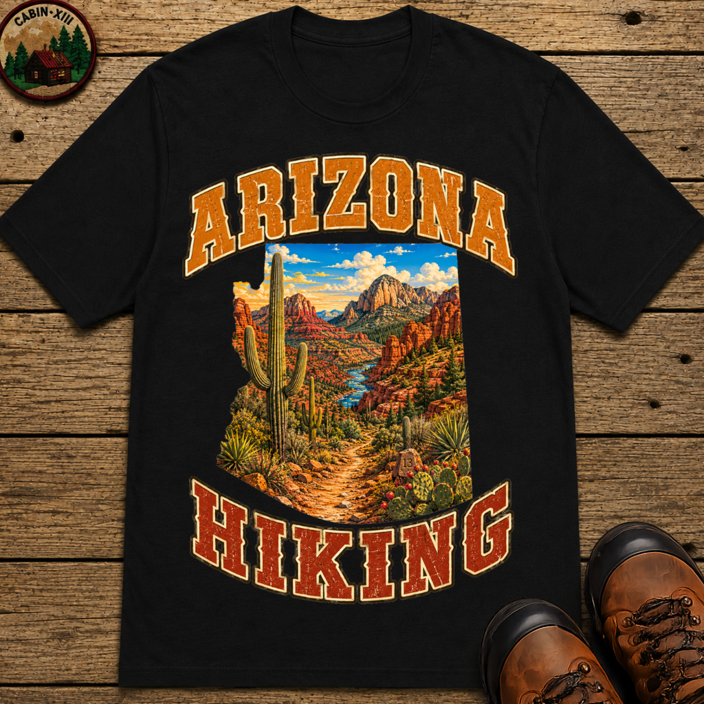 Arizona Hiking Shirt — Red Rock Canyon Trail Vintage Outdoor Tee