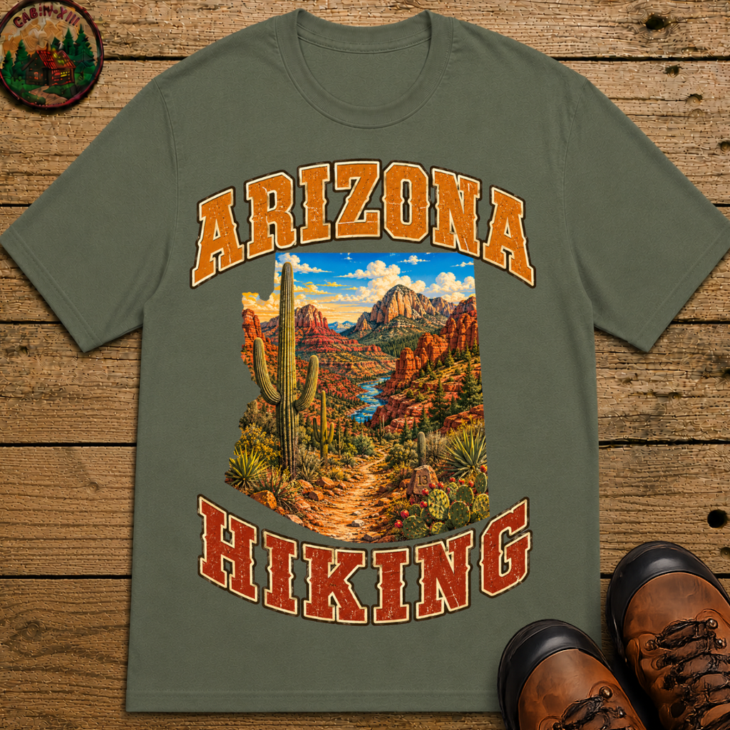 Arizona Hiking Shirt — Red Rock Canyon Trail Vintage Outdoor Tee