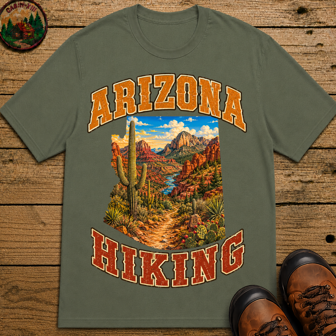 Arizona Hiking Shirt — Red Rock Canyon Trail Vintage Outdoor Tee