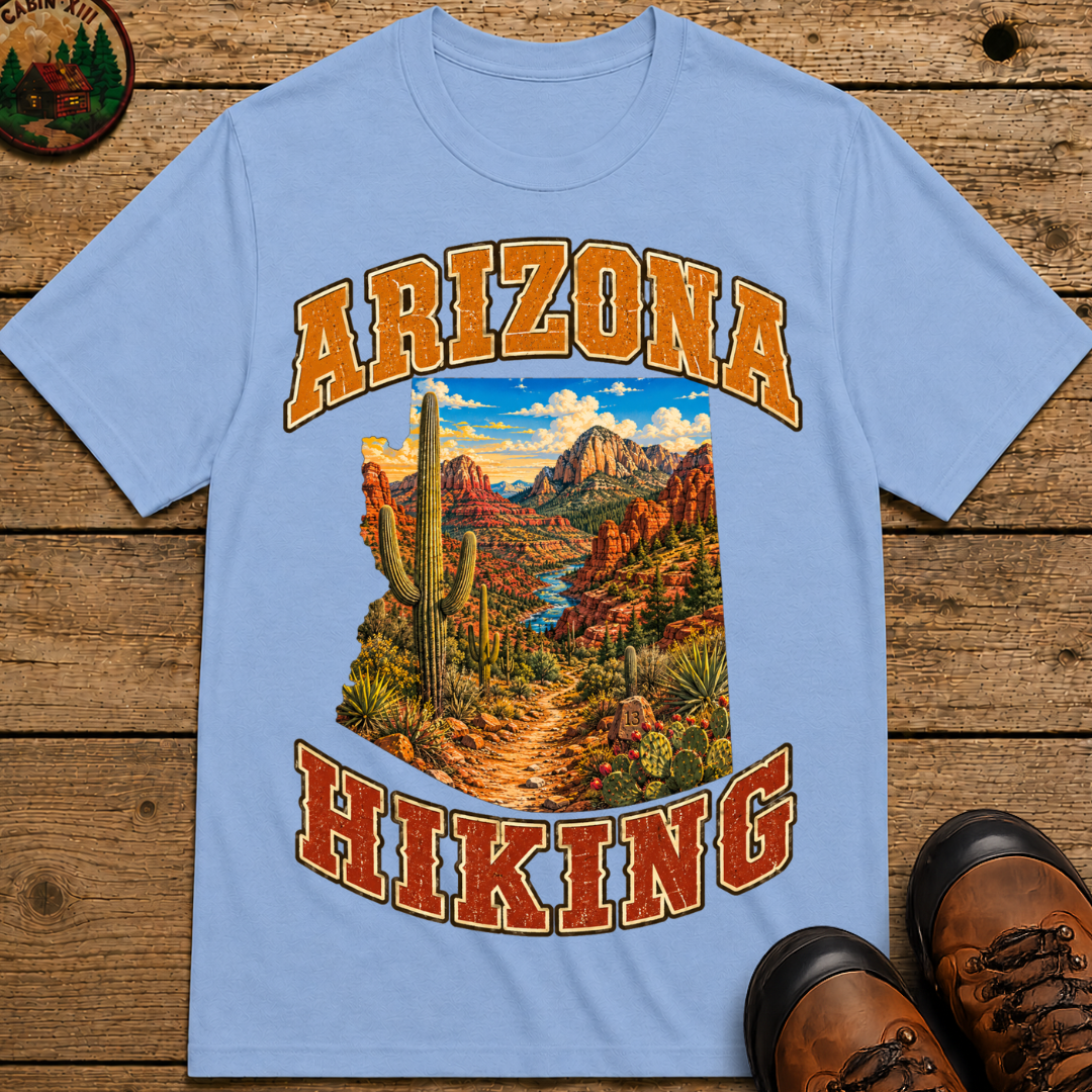 Arizona Hiking Shirt — Red Rock Canyon Trail Vintage Outdoor Tee