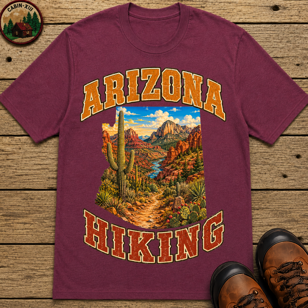 Arizona Hiking Shirt — Red Rock Canyon Trail Vintage Outdoor Tee