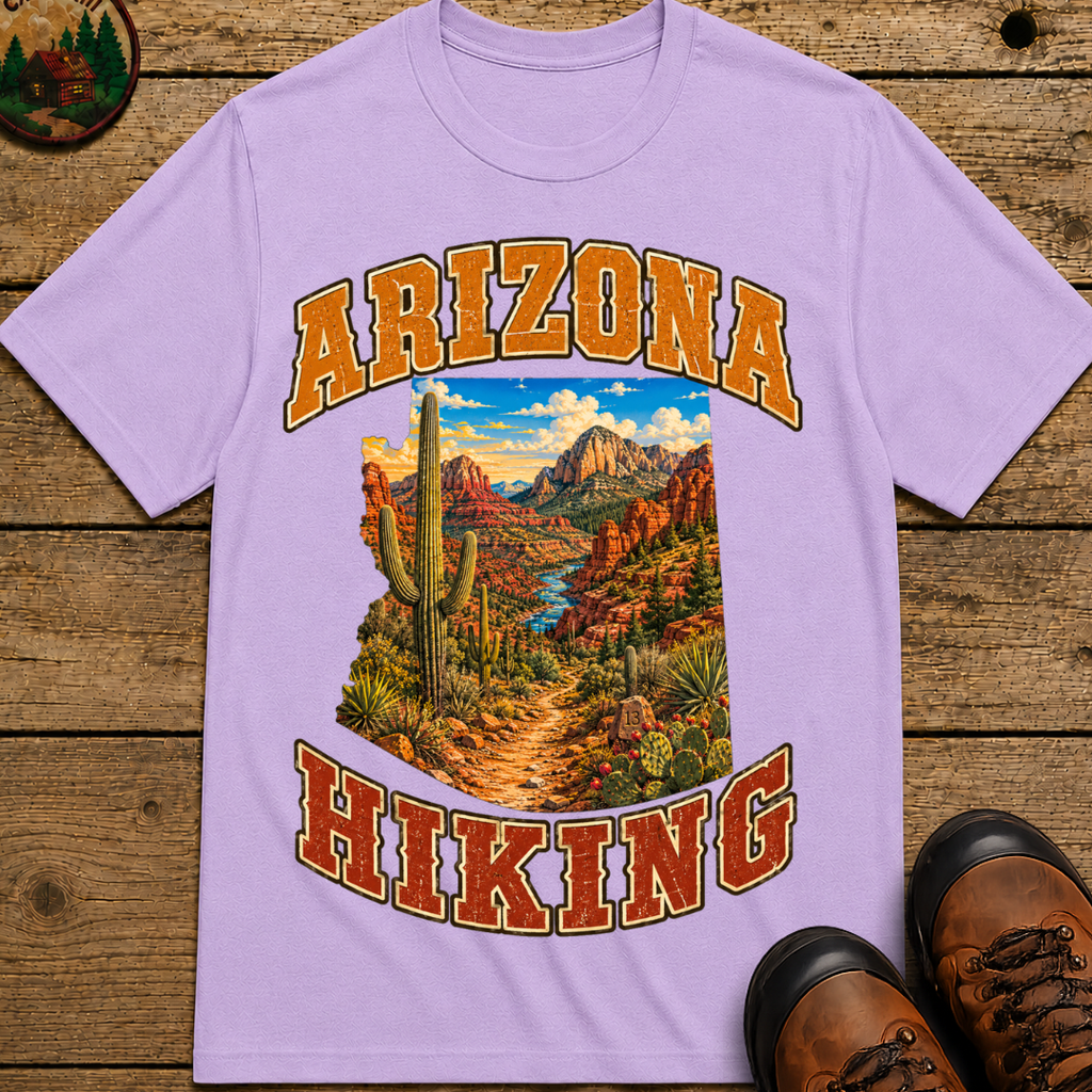 Arizona Hiking Shirt — Red Rock Canyon Trail Vintage Outdoor Tee