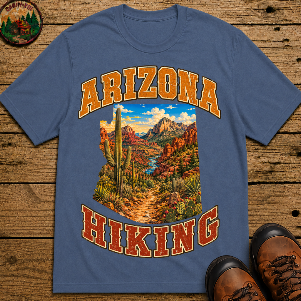 Arizona Hiking Shirt — Red Rock Canyon Trail Vintage Outdoor Tee