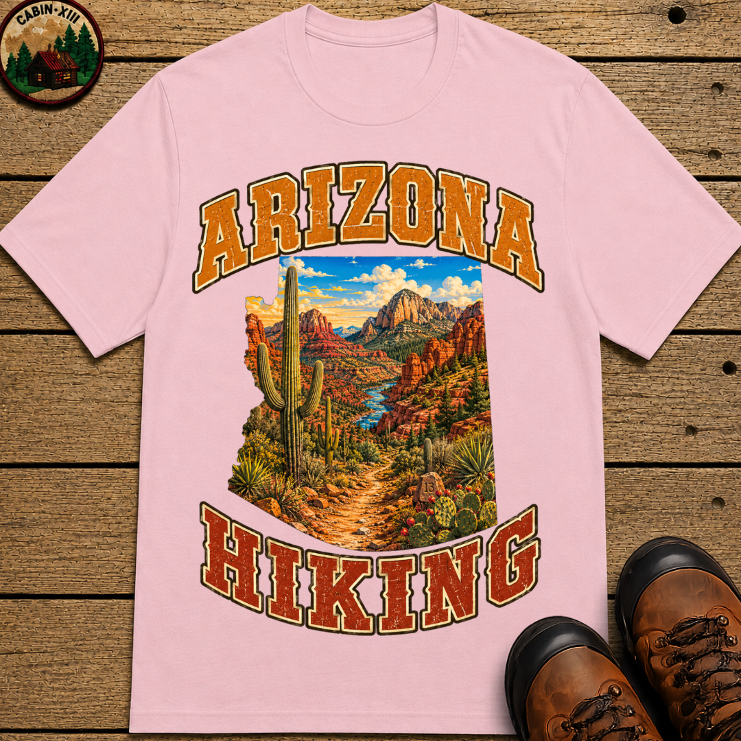 Arizona Hiking Shirt — Red Rock Canyon Trail Vintage Outdoor Tee