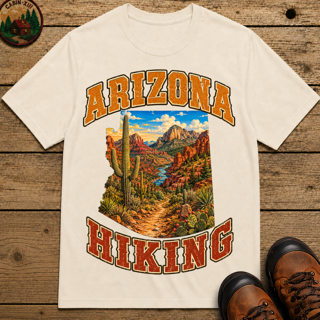 Arizona Hiking Shirt — Red Rock Canyon Trail Vintage Outdoor Tee