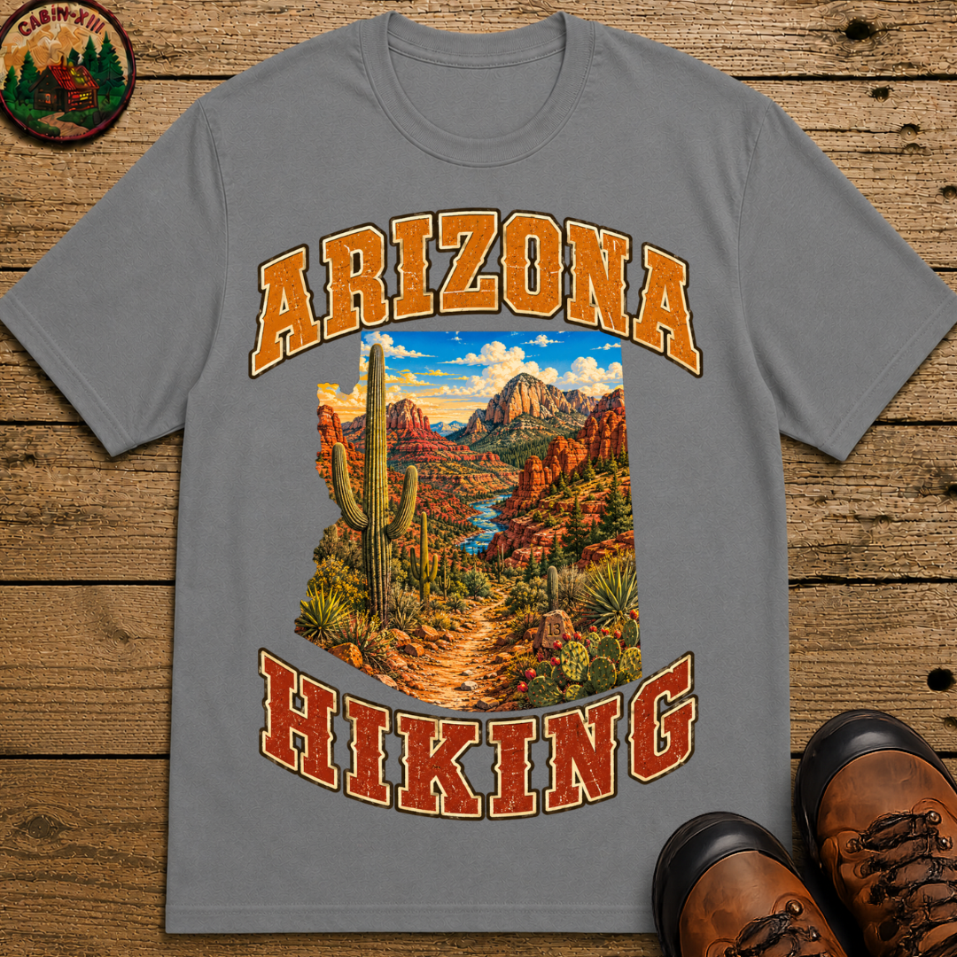 Arizona Hiking Shirt — Red Rock Canyon Trail Vintage Outdoor Tee