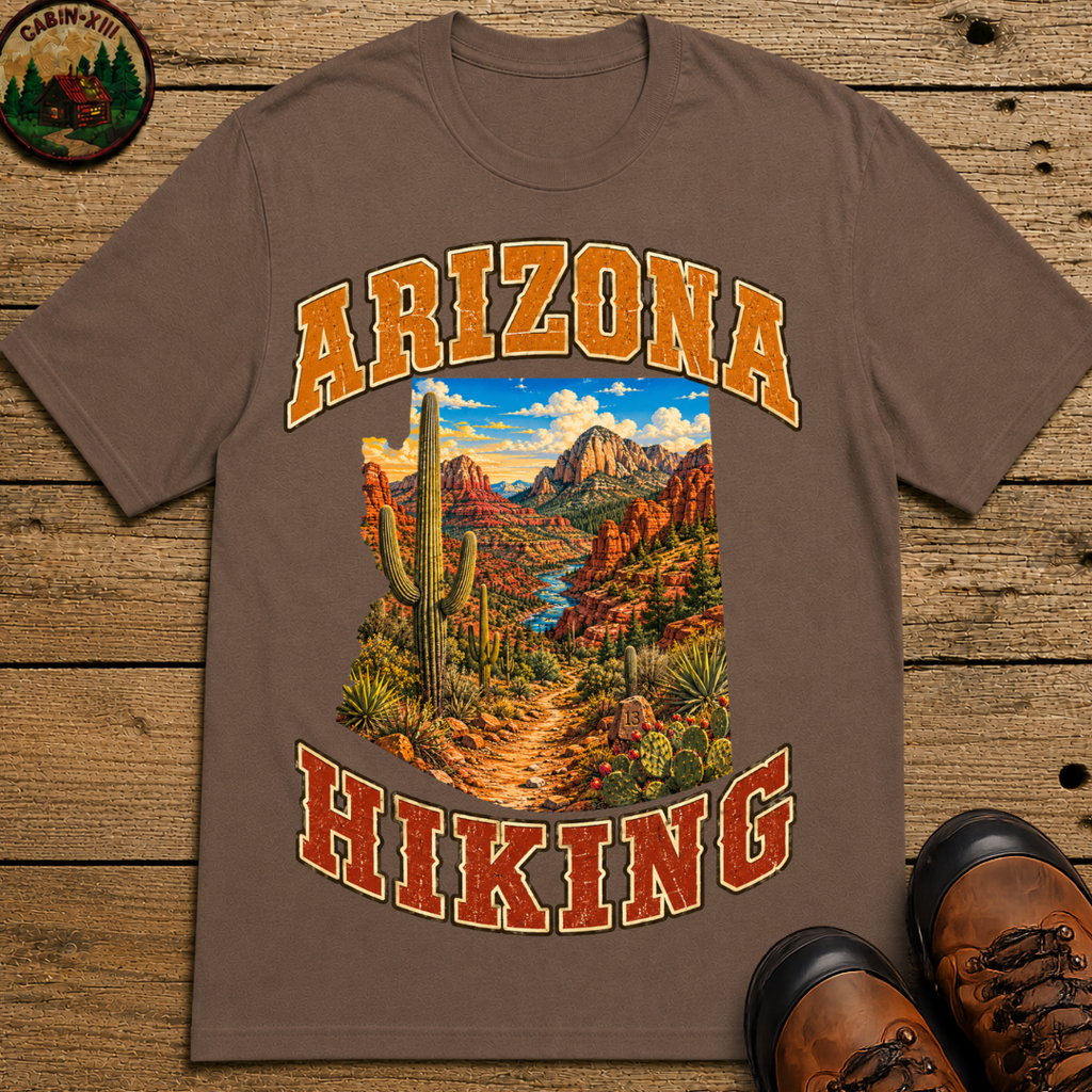 Arizona Hiking Shirt — Red Rock Canyon Trail Vintage Outdoor Tee