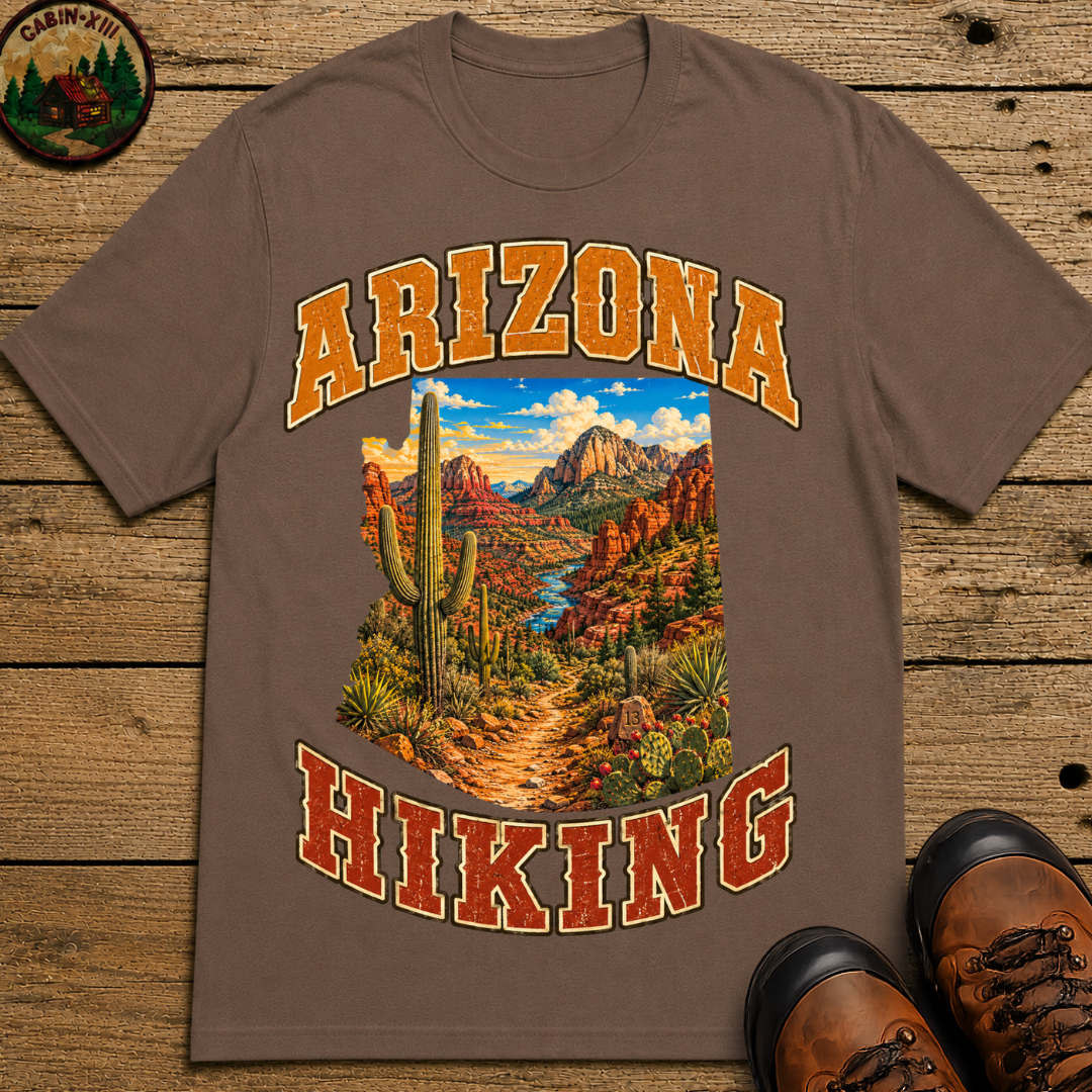 Arizona Hiking Shirt — Red Rock Canyon Trail Vintage Outdoor Tee