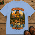 Most Likely to Wear Flip Flops on a Hike Funny Hiking Shirt