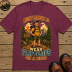 Most Likely to Wear Flip Flops on a Hike Funny Hiking Shirt