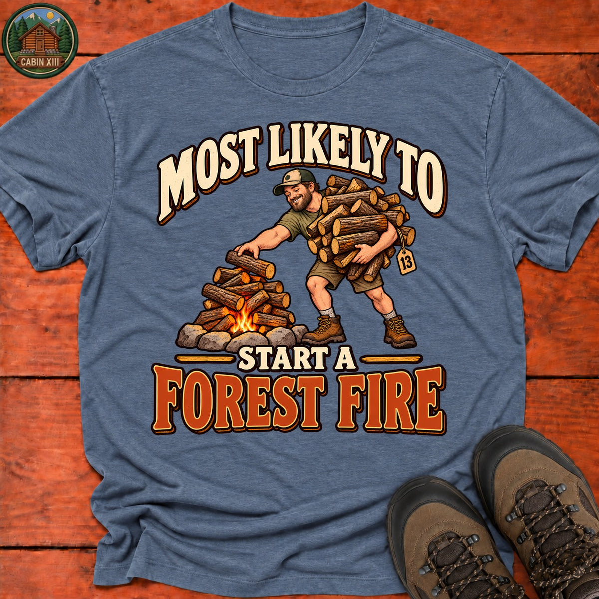 Start A Forest Fire T-Shirt — Heather Indigo