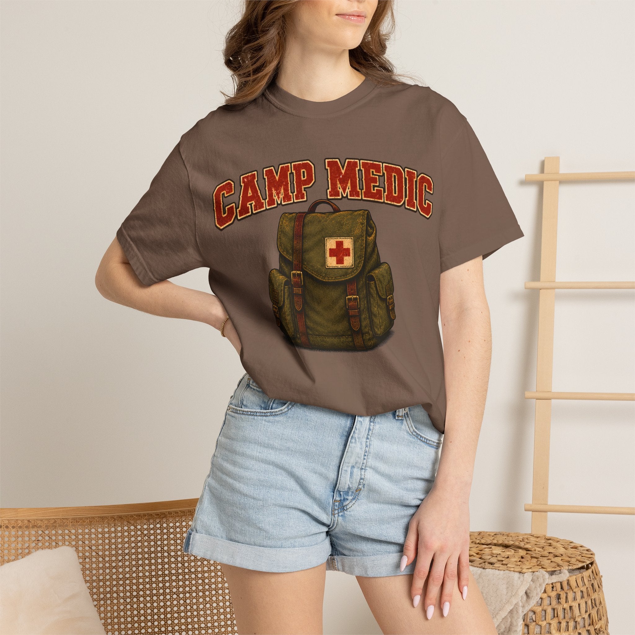 Camp Medic Funny Camping Shirt — Vintage Outdoor First Aid Tee