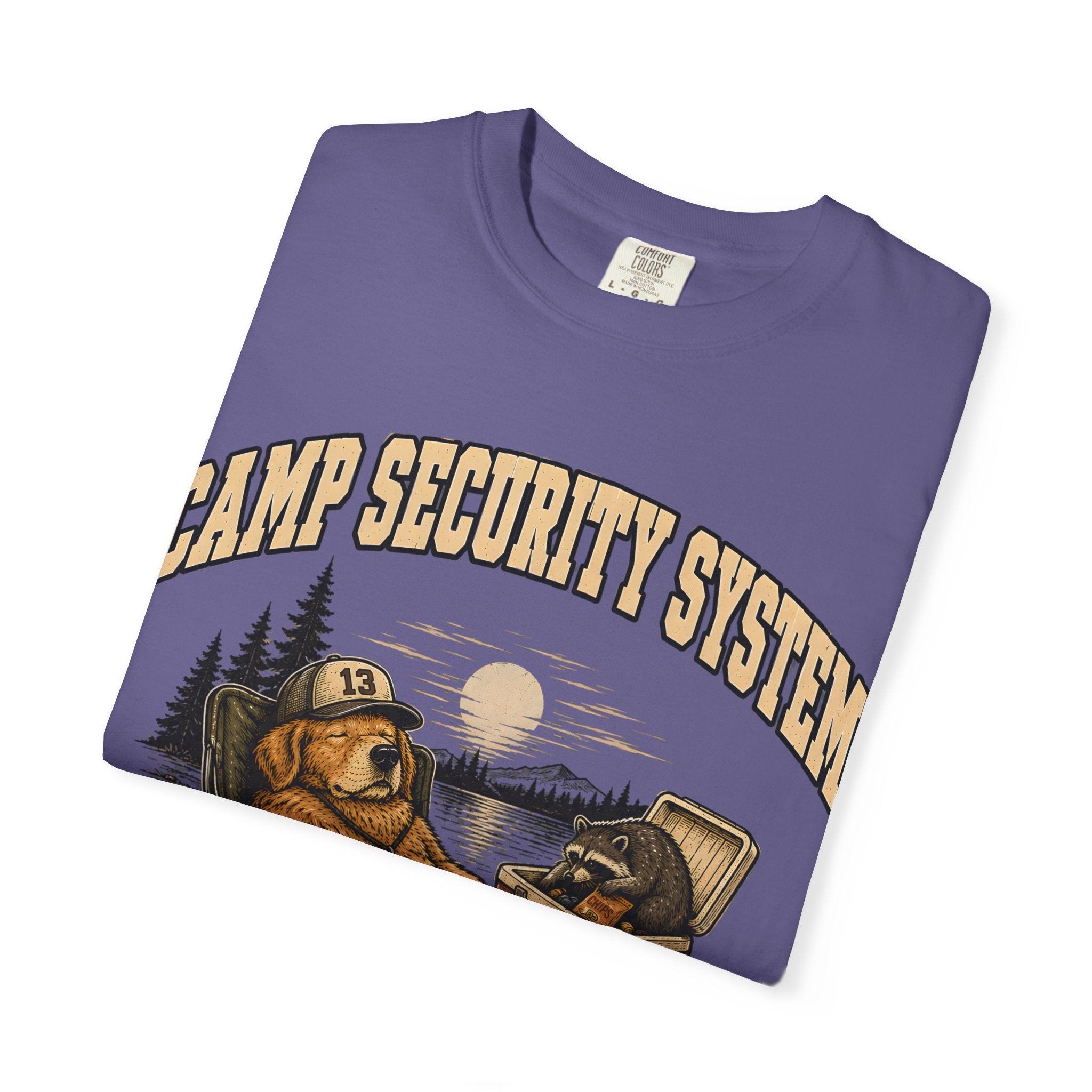 Camp Security System Napping — Funny Camping Dog Tee