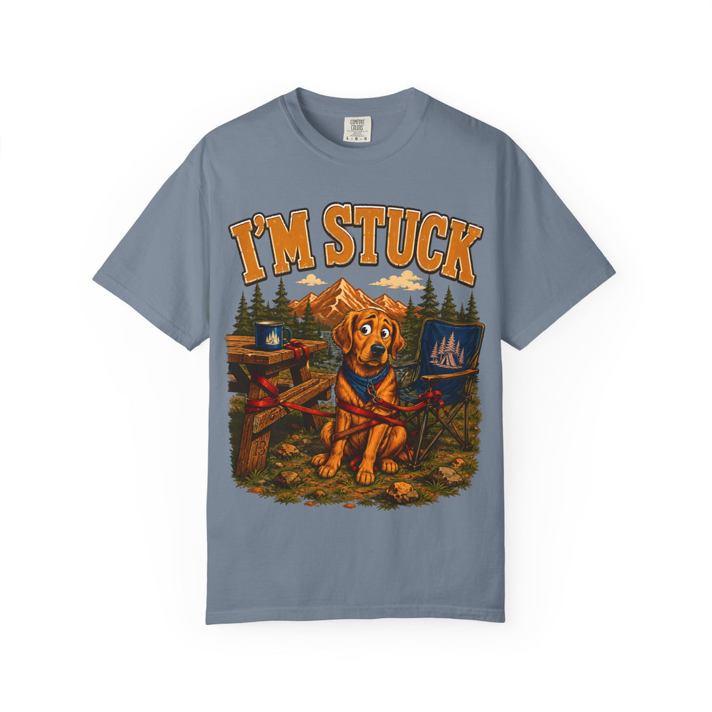 I'm Stuck — Funny Camping Dog Golden Retriever Outdoor Tee