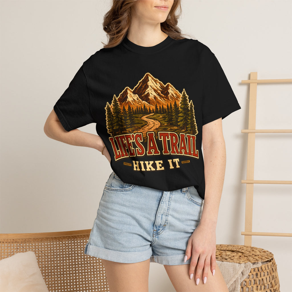 Life's a Trail Hike It — Vintage Mountain Hiking Outdoor Tee