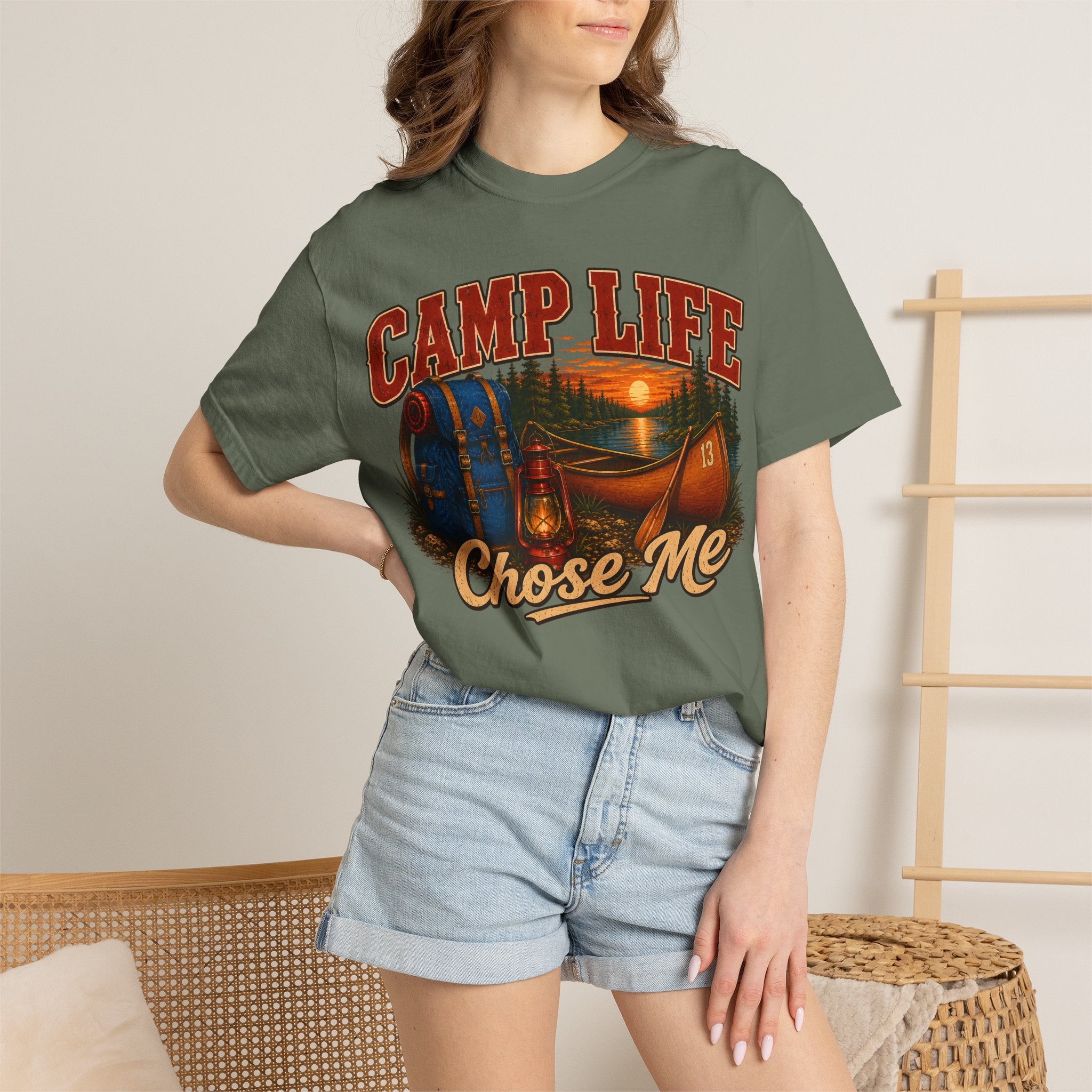 Camp Life Chose Me Vintage Camping Shirt — Outdoor Lake Tee